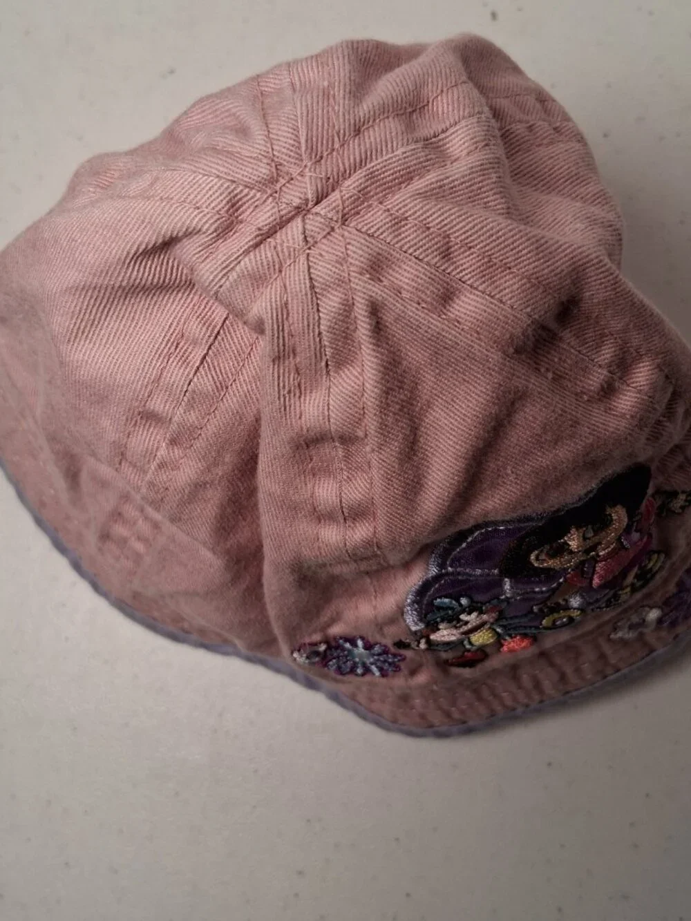 Vintage Nick Jr Dora The Explorer Bucket Hat Infant Girls Pink Purple Cartoon TV